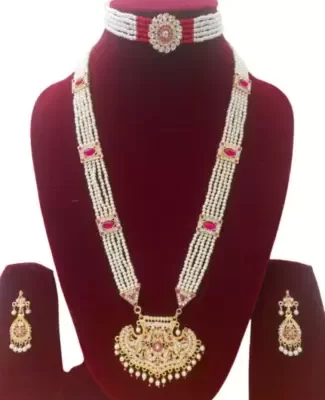 rajputi pearl rani haar combo set pack of 2