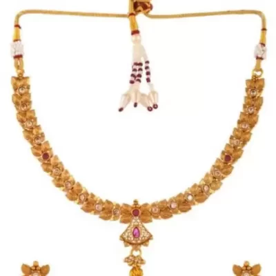 copper necklace set with earrings