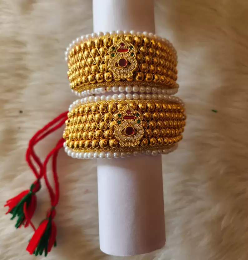 Copper Zircon Gold-plated Cuff (Pack of 2)