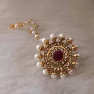 American diamond rajasthani borla pack of 1