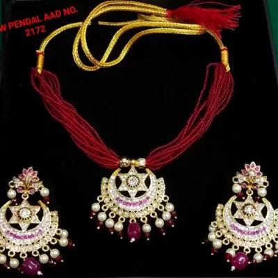Rajasthani chand tara necklace with earrings
