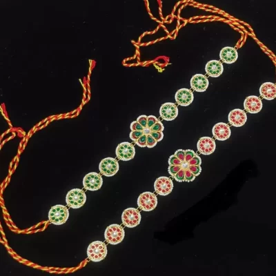 Rajasthani sispatti combo pack 2 red green