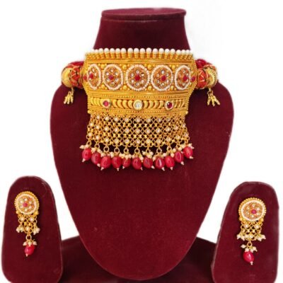 wedding artificial jewellery set - one gram gold aad