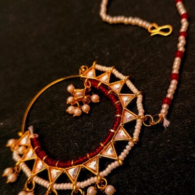 American diamond big size nosepin for bridle