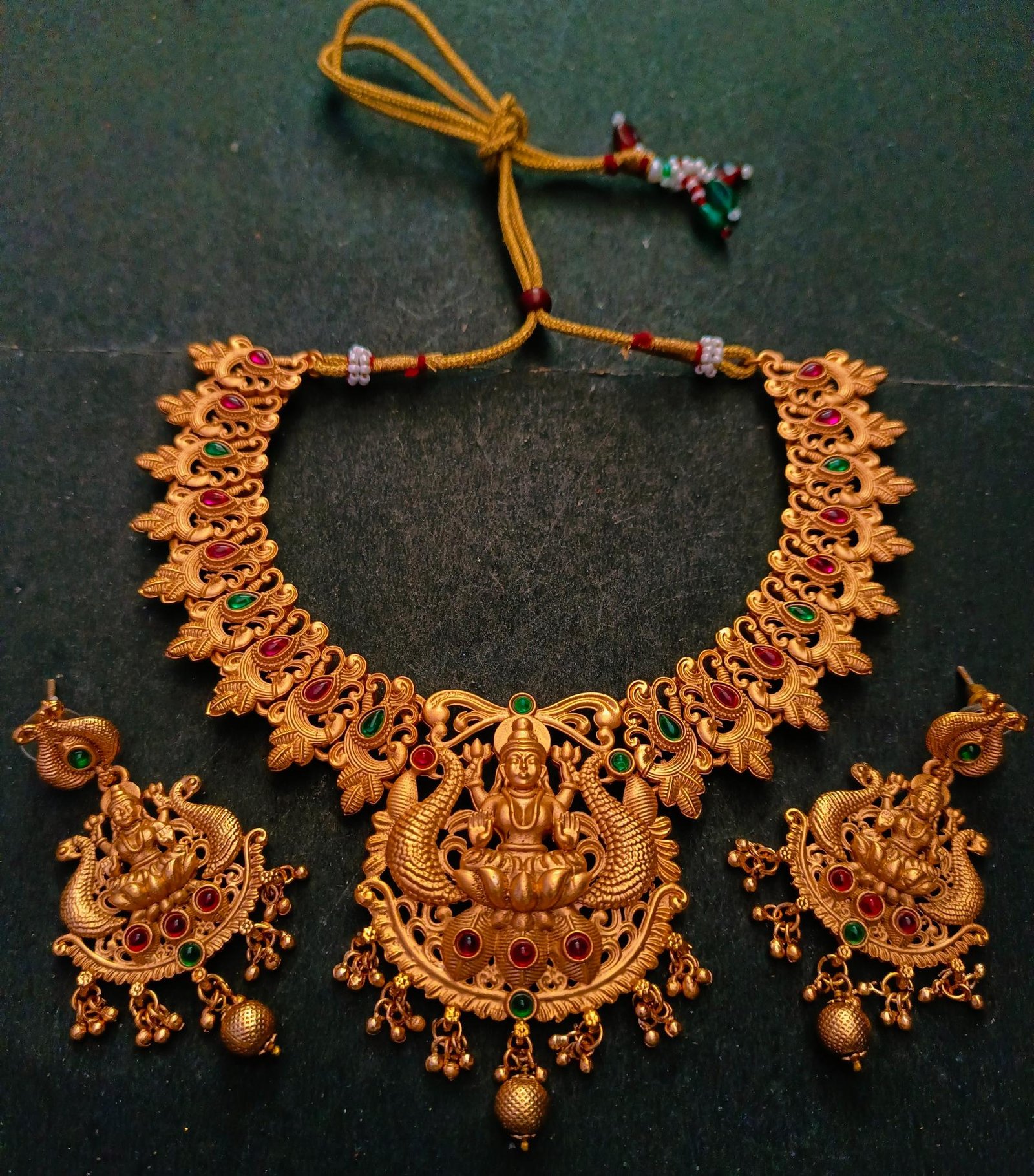 laxmi haar temple jewellery set
