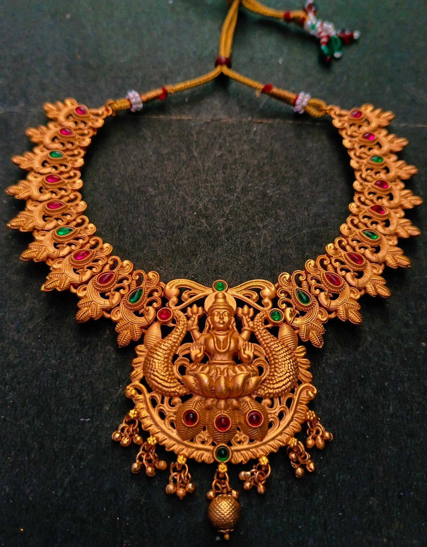 laxmi haar temple jewellery set - Image 2