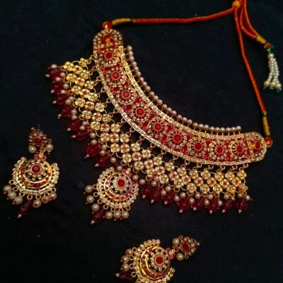 one gram gold polish plated jodhpuri haar