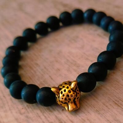 black pearl lion bracelet for boy