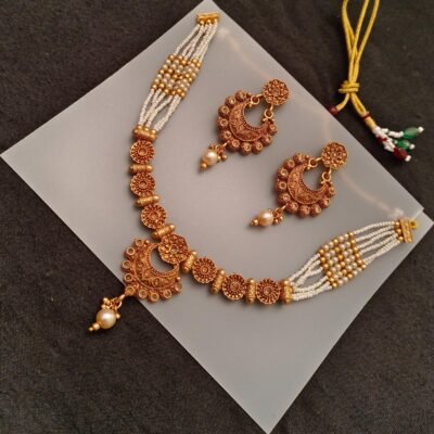 Latest Design Copper Choker Necklace Set