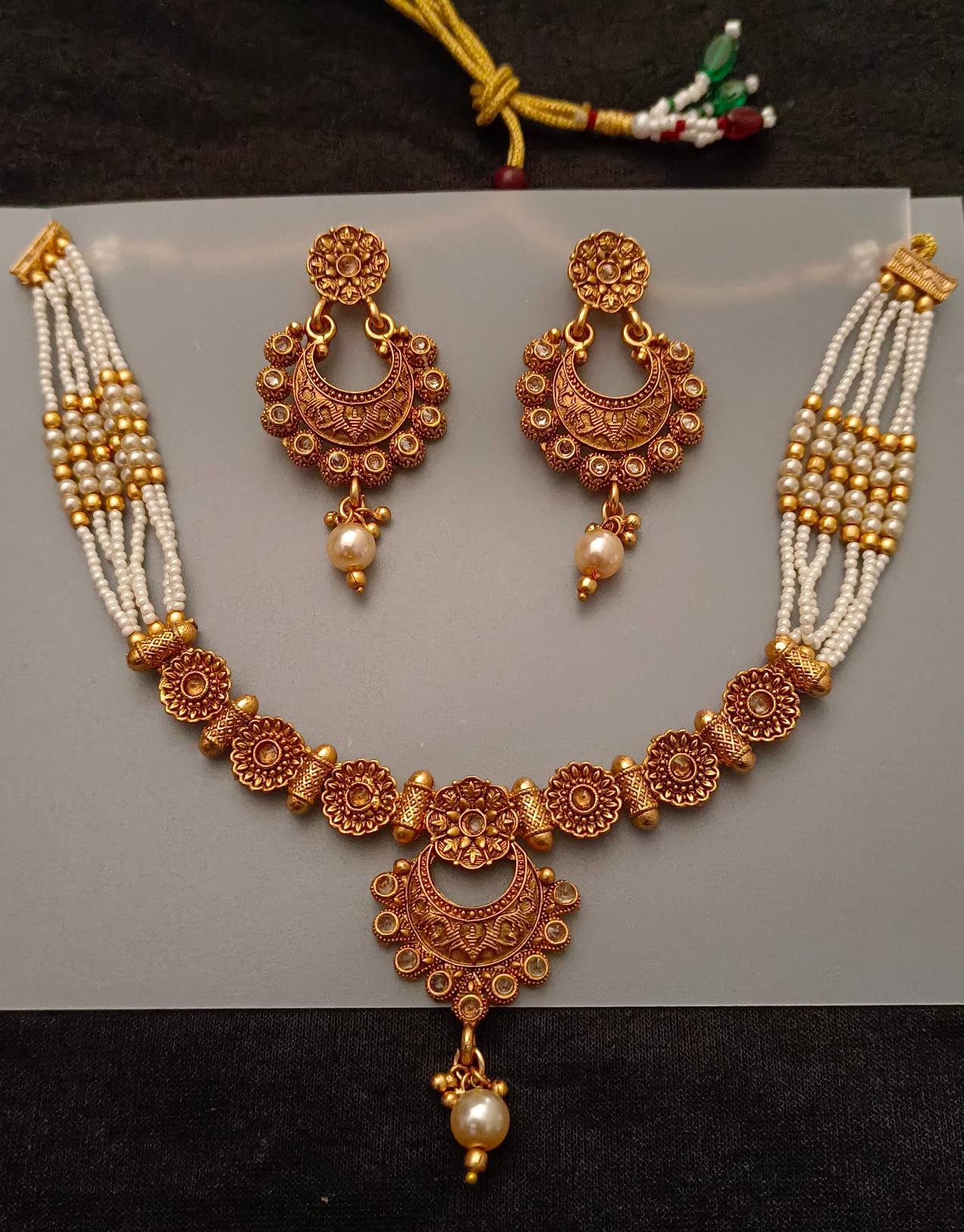 Latest Design Copper Choker Necklace Set - Image 2