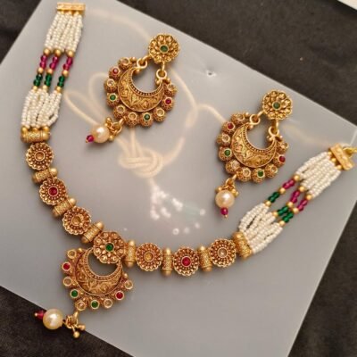 Antique Copper Choker Set For Girls And Women