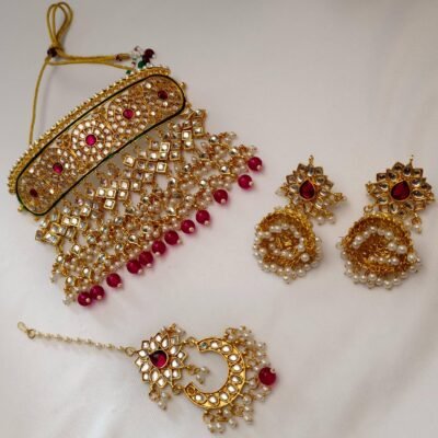 Rajasthani Kundan Big Size Necklace For Girls And Women