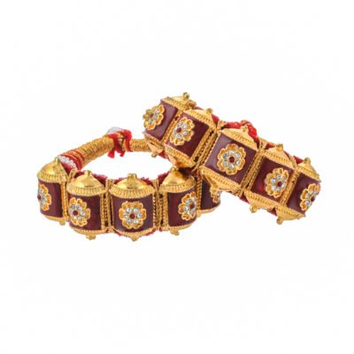 Premium Quality Maroon Minakari Rajasthani Pochi Design for Girls