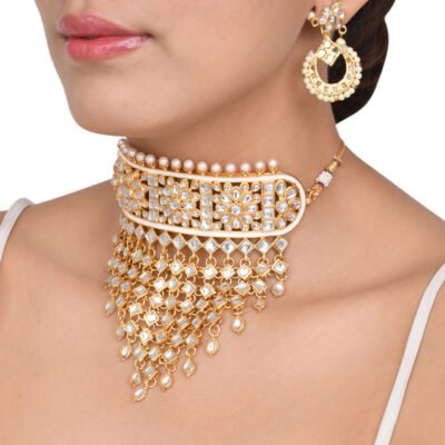 Bridal White Kundan Jewelry Sets