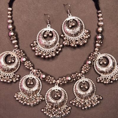 Black Metal Choker Set