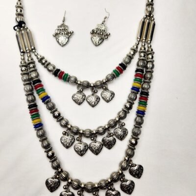 Black Metal Jewellery Set