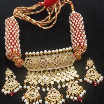 One Gram Gold Polish Plated Rajwadi Aad For Rajasthani Bridel