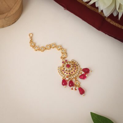 American Diamond Maangtikka For engagement And Marriage